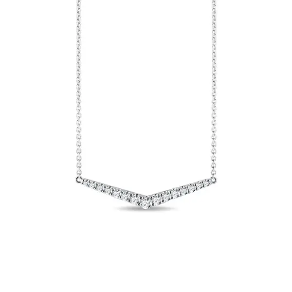 Briliantový náhrdelník z bílého zlata KLENOTA
