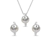 Perlová souprava v bílém zlatě KLENOTA