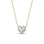 Diamantový náhrdelník srdce zo žltého zlata KLENOTA