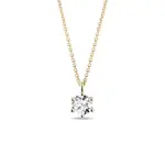 Zlatý náhrdelník s čírym briliantom KLENOTA