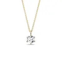 Zlatý náhrdelník s čírym briliantom KLENOTA