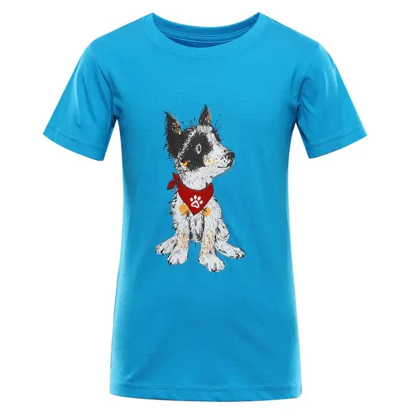 Dětské bavlněné triko alpine pro ecomo 3 modrá 92-98