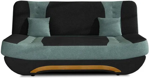 Trojmístná rozkládací pohovka s úložným prostorem ewa ii - šedá/černá