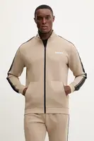 Mikina Guess pánská, hnědá barva, s potiskem