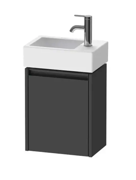 Duravit Ketho.2 - Umyvadlová skříňka 44x36x24 cm, 1 dvířka, panty vpravo, grafit mat K25071R49490000