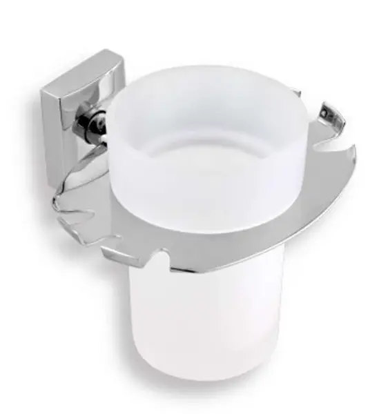 Novaservis Metalia 12 - Držiak kefiek a pohára, sklo/chróm 0249,0