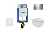 Geberit Kombifix - Set předstěnové instalace, klozetu a sedátka Ideal Standard Tesi, tlačítka Sigma20, chrom 110.302.00.5 NF6