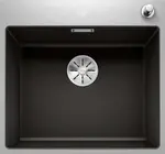 Blanco Subline 500 - Silgranitový drez, 54x51 cm, s ovládaním odtoku, čierna 525999