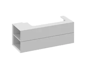 Ravak Lite - Umývadlová skrinka 120x45x43 cm, 2 zásuvky, Smoke Grey X000001883