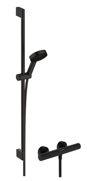 Hansgrohe Pulsify Select S - Sprchový set s termostatom, 3 prúdy, EcoSmart, matná čierna 24271670