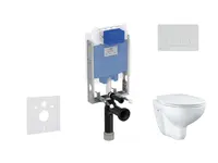 Ideal Standard ProSys - Set predstenovej inštalácie, klozetu a sedadla Bau Ceramic, tlačidla Oleas M1, Rimless, SoftClose, chróm mat ProSys80M SP137