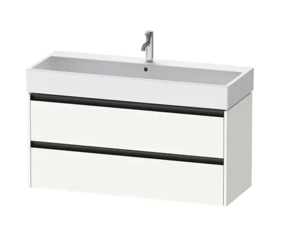 Duravit Ketho.2 - Umývadlová skrinka, 55x118x46 cm, 2 zásuvky, matná biela K25279018180000