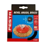 Kartáč miskovitý vlnitý, mosazný, 100 mm, FESTA