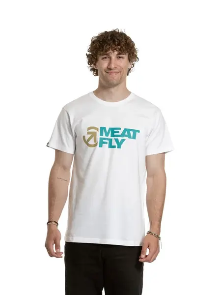 Meatfly pánské tričko Revital White | Bílá | Velikost XXXL | 100% bavlna