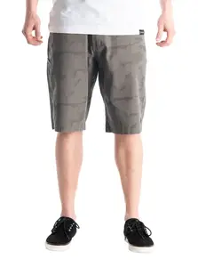 Meatfly pánské kraťasy Bobber Infinity Camo Grey | Šedá | Velikost 34 | 100% bavlna
