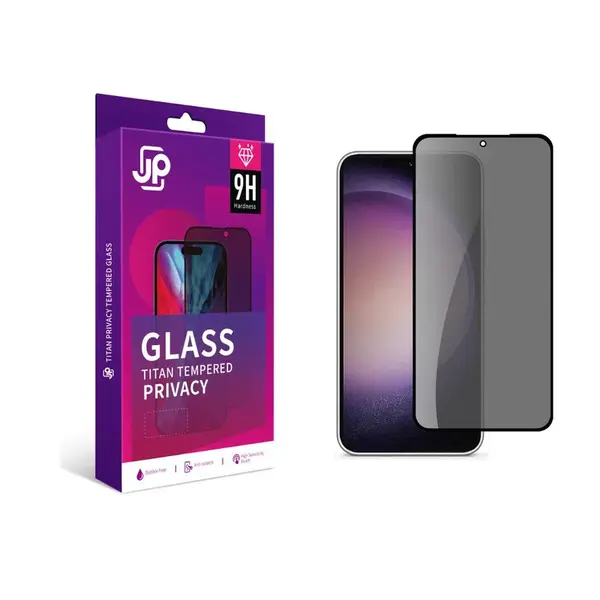 JP Titan Privacy extra odolné tvrzené sklo, Samsung Galaxy S23 FE, černé