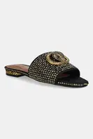Pantofle Kurt Geiger London Chelsea Flat Sandal dámské, zlatá barva, 3416209609