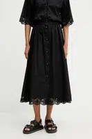 Sukně Twinset černá barva, midi, áčková, 251TT2095