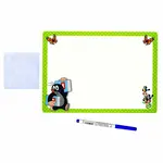 Oboustranně stíratelná tabulka/kreslící podložka A4 + 2 popisovače s plstěným hrotem - Krtek 1 - KRTEK (AK5932)