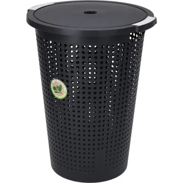 Koš na prádlo 35 l, černý