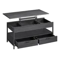 MID.YOU KONFERENČNÍ STOLEK, černá, kov, kompozitní dřevo, 100/48-62/50 cm