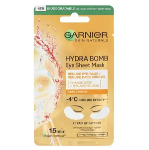 GARNIER Skin Naturals Hydra Bomb Textilní oční maska Pomeranč 6 g