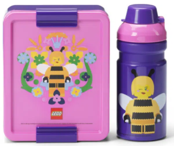 LEGO Bee svačinový set (láhev a box) - fialová