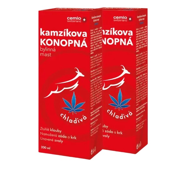 Cemio Kamzíkova konopná bylinná mast chladivá, 2 × 200 ml