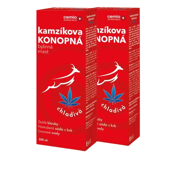 Cemio Kamzíkova konopná bylinná mast chladivá, 2 × 200 ml
