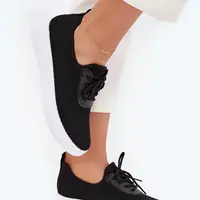 Boto Materiálové Nazouvací Sportovní Boty Na Platformě Dámské Černé Kalyra