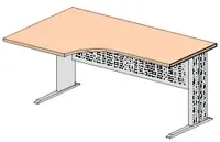 LENZA Express - Psací stůl s kovovou podnoží 160x90x73 L/R