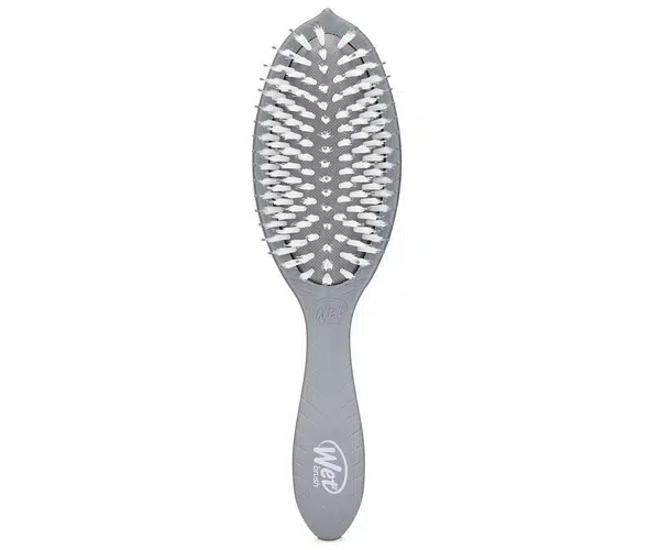 Kartáč na rozčesávání vlasů s příměsí aktivního uhlí Wet Brush Go Green Treatment  a  Shine Brush - šedý + dárek zdarma