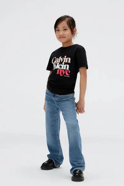 Dětské rifle Calvin Klein Jeans HR WIDE LEG IG0IG02985
