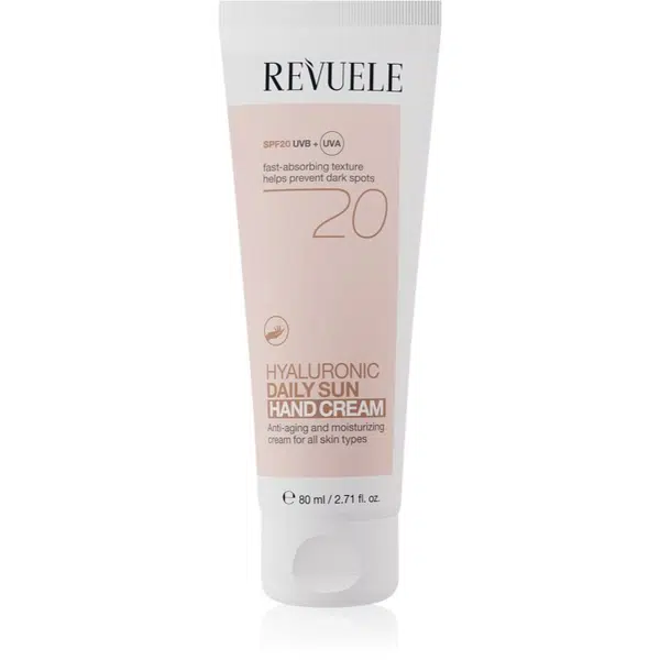 Revuele Daily Sun Hyaluronic hydratační ochranný krém na ruce SPF 20 80 ml