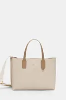 Kabelka Tommy Hilfiger béžová barva, AW0AW17459