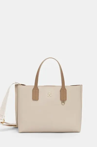 Kabelka Tommy Hilfiger béžová barva, AW0AW17459