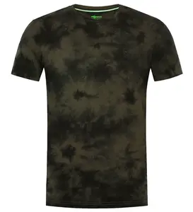 Korda tričko tie dye tee dark olive - l