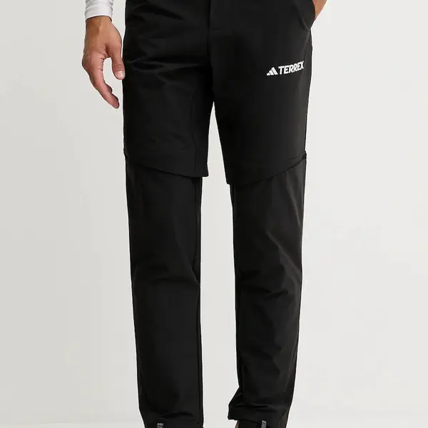 Outdoorové kalhoty adidas TERREX Multi pánské, černá barva, IZ3320