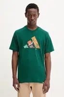 Bavlněné tričko adidas Doodle Hunt Skate Graphic T-Shirt pánské, zelená barva, s potiskem, JM6500