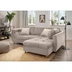Livetastic ROHOVÁ SEDAČKA, textil, šedohnědá