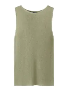 MANGO Vyšívaný top  kaki