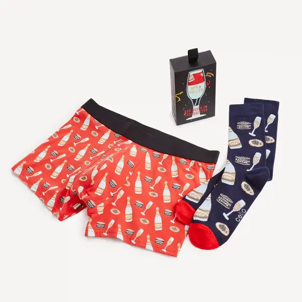 Celio Boxerky a ponožky v dárkovém balení - Pánské