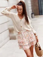 Beige cardigan Yups cwd0456. R65