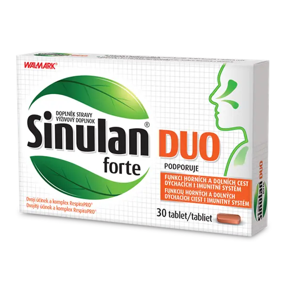 Sinulan DUO forte, zdravé horní a dolní dýchací cesty 30 tablet