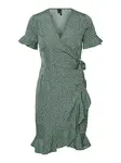 VERO MODA Šaty 'VMHenna'  tmavozelená / biela