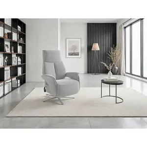 Sit & More RELAXAČNÍ KŘESLO, textil, barvy stříbra