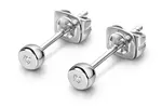Boccia Titanium Titanové náušnice s diamantem 0537-01