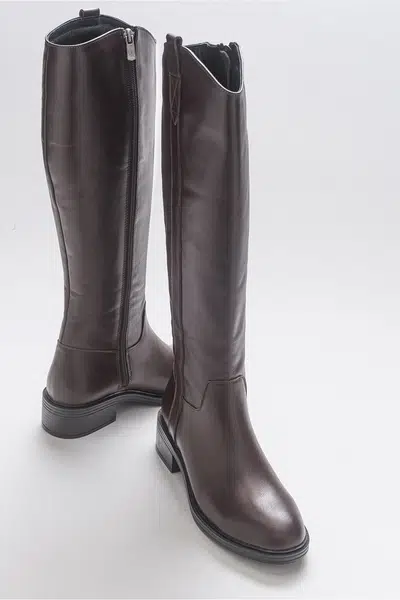 LuviShoes Acro Brown Skin Genuine Leather Women's Boots.