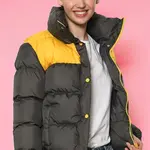 Z6649 DEWBERRY DÁMSKÝ KABÁT-ŽLUTÁ-ANTRACIT