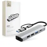 Tech-Protect HB03 HUB adaptér USB-C + USB - 3x USB / USB-C / RJ45, šedý